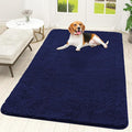 OLANLY Dog Door Mat for Muddy Paws 70x46, Absorbs Moisture and Dirt, Absorbent Non-Slip Washable Doormat, Quick Dry Chenille Mud Mat for Dogs, Entry Indoor Entryway Carpet for Inside Floor, Navy Blue by OLANLY