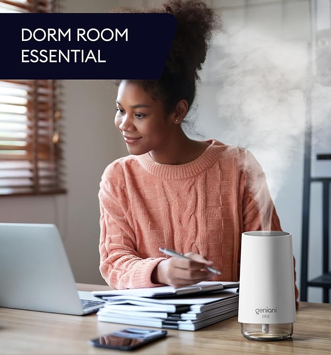 GENIANI Portable Cool Mist Humidifiers for Bedroom & Office - Ultrasonic Humidifier for Home, Baby, Small Room with Auto Shut Off, 250ML Easy to Clean Water Tank - Image 9