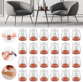 24PCS Upgraded Silicone Chair Leg Floor Protectors for Hardwood Floors, Furniture Sliders for Chair Legs, Felt Bottom Furniture Pads, Anti-Slip Round&Square Cap Covers to Scratch and Reduce Noise by Violibar