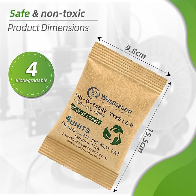 3 x 132g Kraft Clay Desiccant Packs – Food Safe Bentonite Clay, Silica Gel Alternative, Military-Grade Moisture Absorbers for Gun Safes, Storage Bins, Electronics, Clothes, Collectibles - Image 4