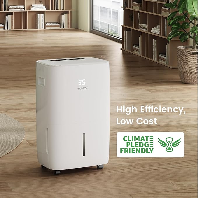 Waykar 130 Pints 6,500 Sq. Ft Dehumidifier with Drain Hose for Commercial and Industrial Large Rooms, Warehouses, Storages, Home, Basements and Bedroom with 2.04 Gal Water Tank - Image 2