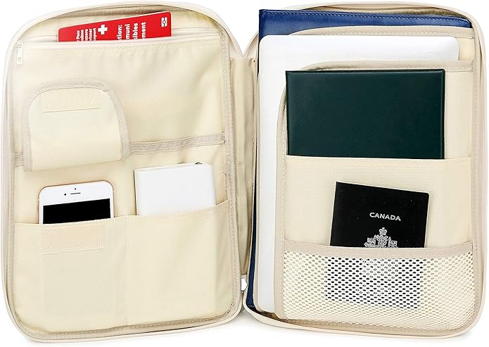 Document A4 Bag Case Waterproof Organizer Portfolio Office Travel Zipper Multi-Function Pouch - Image 4