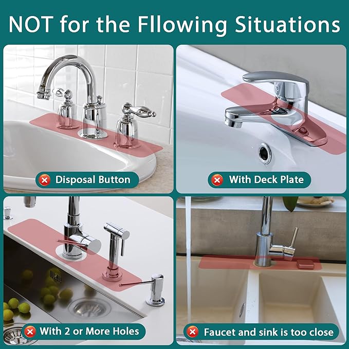 Faucet Mat for Kitchen Sink - 23.6 x 4inch Faucet Splash Guard for Bathroom Counter, Absorbent Diatomite Mat, Fast Drying Stone Sink Tray, Prevents Moisture Buildup - Image 7
