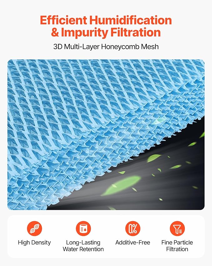 VEVOR Humidifier Replacement Filter, Single Pack Humidifying Pad Compatible with YC-88 Cigar Humidor Water Tank, 3D Multi-Layer Honeycomb Mesh, Cigar Flavor Preservation, Cut-to-Fit for Your Humidor - Image 4