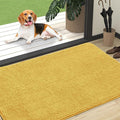 OLANLY Dog Door Mat for Muddy Paws 47x32, Absorbs Moisture and Dirt, Absorbent Non-Slip Washable Doormat, Quick Dry Chenille Mud Mat for Dogs, Entry Indoor Entryway Carpet for Inside Floor, Yellow by OLANLY