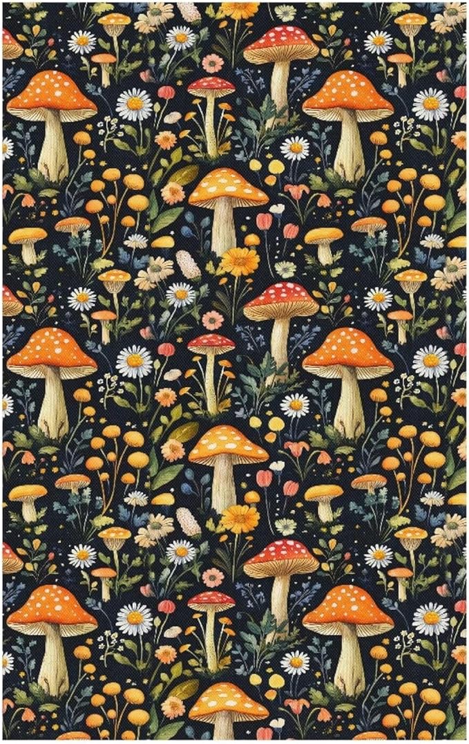 Headrest Recliner Cover Mushroom Flower Washable Dust Cover for Sofa Head Rest Portable Reusable Folding Furniture Slipcover Easy to Install - Image 7