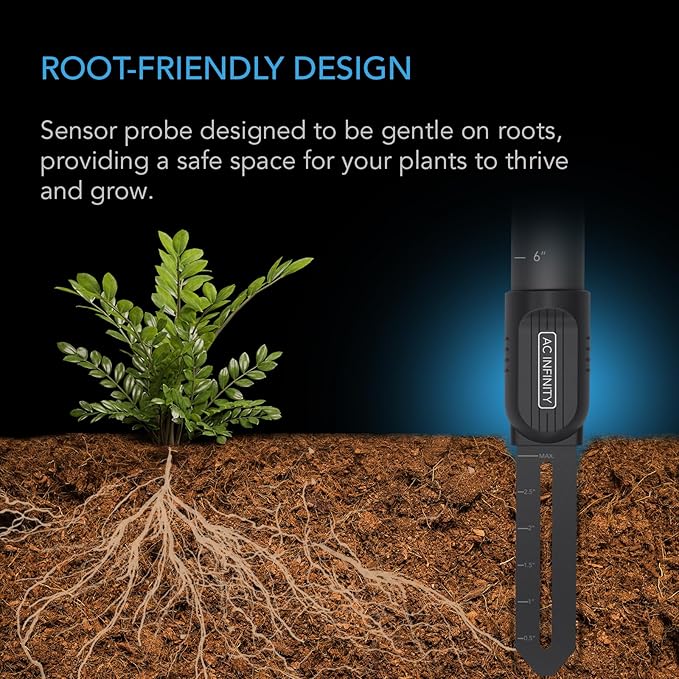 AC Infinity Soil Sensor Probe Exclusively for AI Controllers, Monitor Moisture & Saturation for Gardens, Grow Tents, Grow Spaces, Detachable Stem, IP67 Seal Protection - Image 5