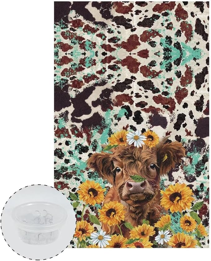 Hide Cow Sofa Headrest Covers Soft Recliner Headrest Protector Washable Couch Back Covers No-Slip Covers for Home Couch Loveseats Decoration 16.53 x 26.18 in - Image 2
