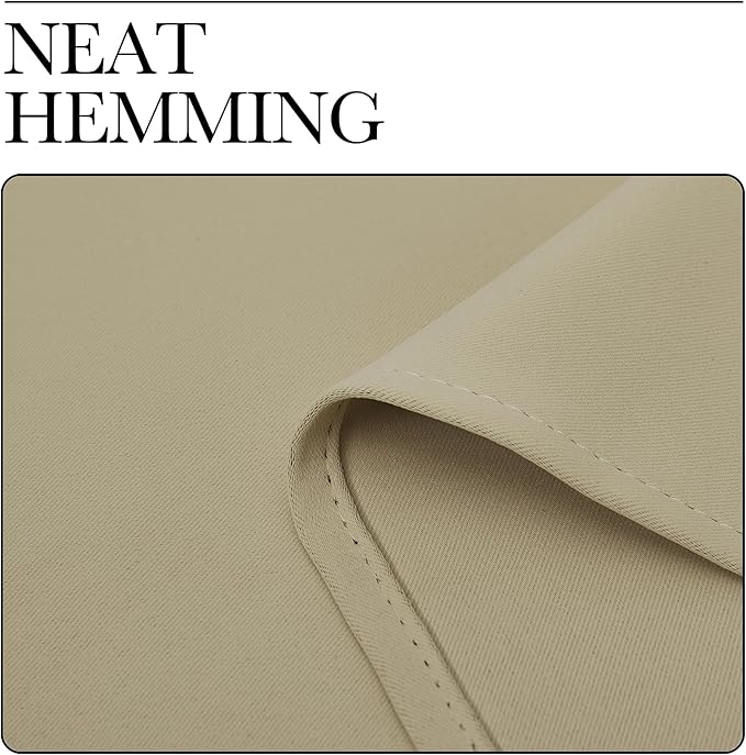 NICETOWN Thermal Insulated Grommet Room Darkening Curtains/Draperies/Panels for Bedroom (Cocoa Eggnog, 2 Panels, W42 x L63 inches) - Image 6
