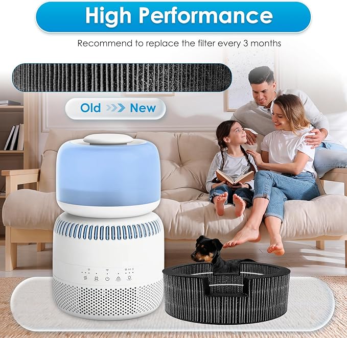 2 Pack Wick Filter Replacement for LEVOIT Sprout Evaporative Humidifier, 3.8L Baby Humidifier Filters, LEH-B381S-WUS, Highly Efficient Filtration of Water Impurities and Minerals, Compare LRW-B381-ANA - Image 6