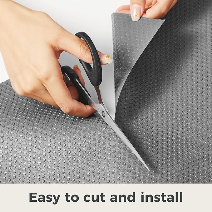 100% EVA Shelf Liner for Kitchen Cabinet, 24" x 240" Drawer Liners Non Adhesive Non Slip Waterproof Plastic Paper, Dresser Pantry Bathroom Refrigerator Protector, Grey - Image 4