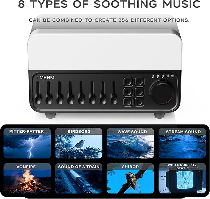2026 4-in-1 Aroma Essential Oil Diffuser with Bluetooth Speaker Function, Humidifier, 12 Colors Night Light with 8 Nature Sounds, White Noise & Timer for Bedroom, Baby, Adults, and Kids (Black) - Image 3