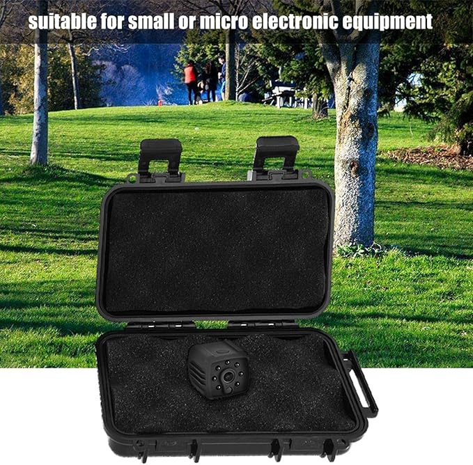 Tbest Outdoor Waterproof Shockproof Airtight Survival Box Storage Container Case Carry Box Black Dry Storage Box for Fishing Camping Hiking Outdoor Activities - Image 2