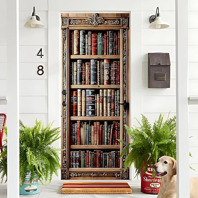 3D Door Stickers, Peel and Stick Vinyl Wallpaper, Self-Adhesive Mural for Home Decor 30.3" W x 78.7" H - Image 4
