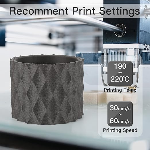 AMOLEN Wood PLA Filament Bundle 3D Printer Filament Wood Sets,Walnut,Cherry,Bamboo,Ebony,3D Printing Filament,PLA Filament 1.75mm,200g*4 Spools - Image 7