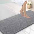 Smiry Luxury Chenille Bathroom Rugs 59x24, Extra Soft and Absorbent Shaggy Bath Mat, Machine Washable, Non-Slip Plush Carpet Runner for Tub, Shower, and Floor, Home Decor Accessories, Grey by Smiry