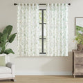 jinchan Floral Linen Blend Curtains for Living Room 63 Inch Length French Country Farmhouse Printed Curtains Sage Green on White Rod Pocket Back Tab Light Filtering Window Drapes 2 Panels by JINCHAN