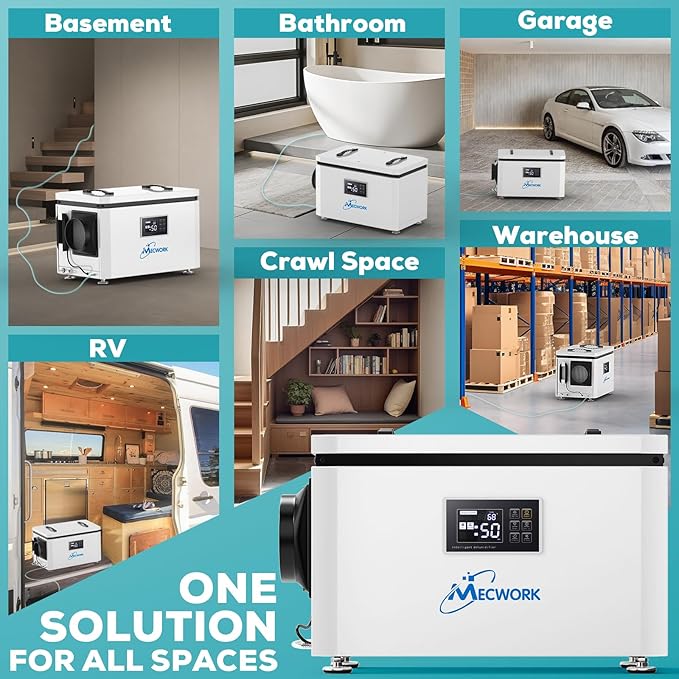 160 Pints Commercial Dehumidifier with Pump and Drain Hose, Quiet Dehumidifiers for Basement, Crawl Space, Dehumidifier Water Damage Restoration up to 7,500 sq ft, Auto Defrost(1PCS) - Image 2