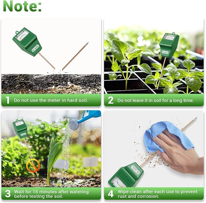 Soil Moisture Meter, 2 Packs Soil Test Kit for Garden Lawn Farm Indoor & Outdoor Use - Soil Tester Hygrometer Sensor for Houseplants - Plant Water Meter-No Battery Needed, Gardening Gifts - Image 6
