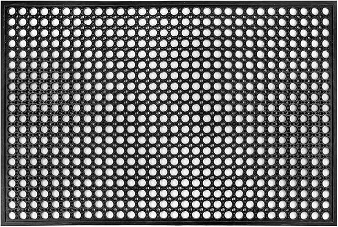 Yesland Rubber Door Mat 36 x 24 Inches, Durable Restaurant Kitchen Non-Slip Bar Drainage Utility Floor Mat, Ideal Entry Way Doormat for Home and Garden & Indoor Outdoor Wet Area by Yesland