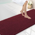 Smiry Luxury Chenille Bathroom Rugs 70x24, Extra Soft and Absorbent Shaggy Bath Mat, Machine Washable, Non-Slip Plush Carpet Runner for Tub, Shower, and Floor, Home Decor Accessories, Burgundy by Smiry