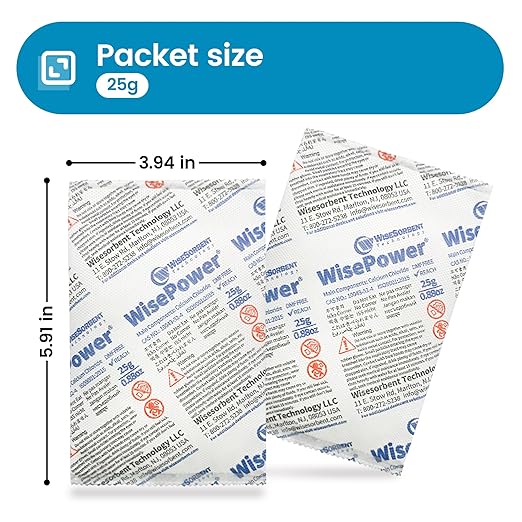 10Pcs 25 Gram Calcium Chloride Dessicant Packs, Double-Layer High Hygroscopic Desiccant, Quickly Absorb Moisture in The Environment in A Short Time - Image 4