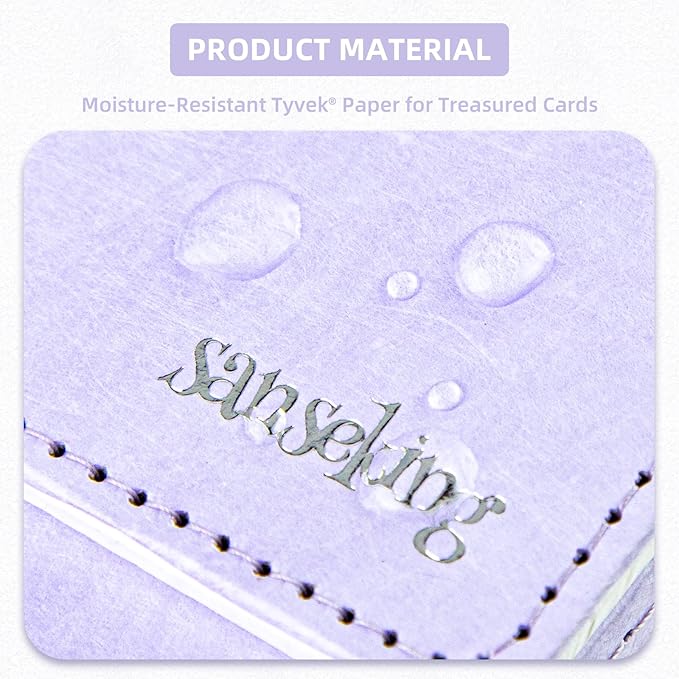 Magic Card Deck Box for MTG Single Deck Card Box fits 100+ TCG Sleeved Cards Tyvek® Paper Card Box Top Loading Card Boxes Magic Gift for MTG TCG CCG (Vertical,Light Purple) - Image 3