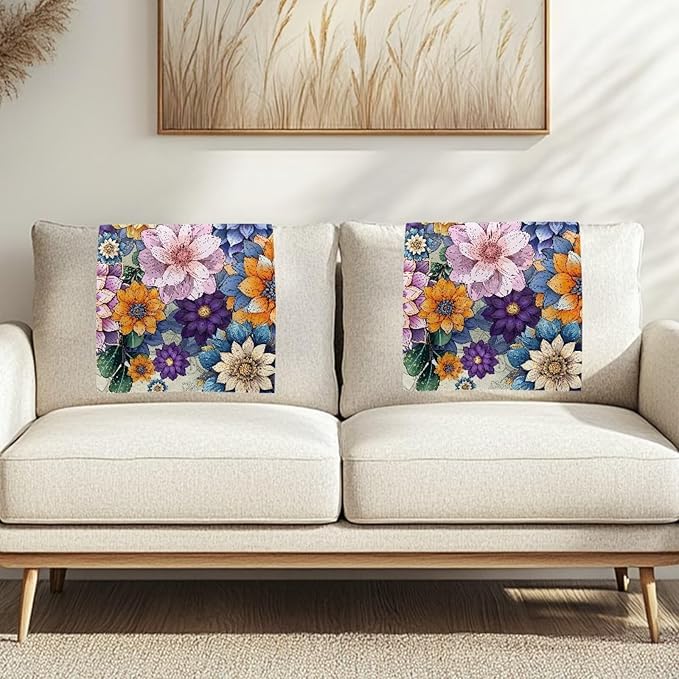 Boho Floral Fashion Headrest Cover for Recliners Elatic Sofa Headrest Covers Wear Resistant Couch Headrest Slipcover Daisy Decor for Loveseats - Image 2