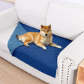 Smiry Reversible Waterproof Couch Covers for Sofa, Washable Dogs Pet Couch Covers for 3 Cushion Sofa Pet Friendly, Water Resistant Furniture Protector Slipcover, Geometric (30"x53", Navy/Blue) by Smiry