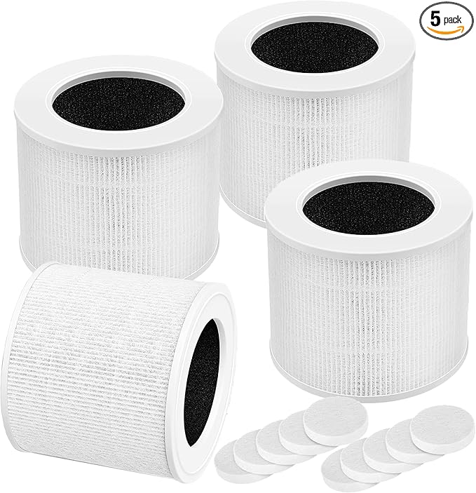 Leemone 4 Pack Core Mini Replacement Filter for LEVOIT Core Mini Air Purifiers,High-Efficiency Activated Carbon by Leemone