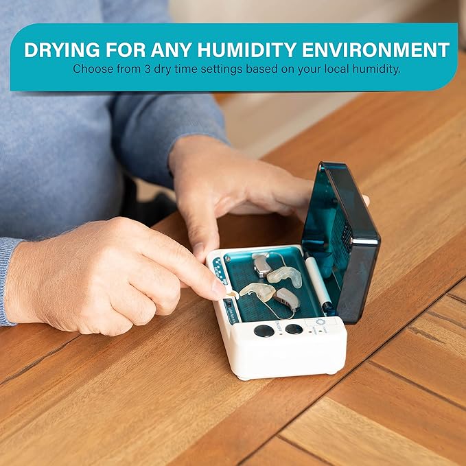 Hearing Aid Dryer Dehumidifier – Cochlear Implant & Hearing Aid Cleaner Removes Sweat & Moisture from Hearing aids & Wireless Earbuds in High Humidity – Hearing Aid Dehumidifier by Serene Innovations - Image 4
