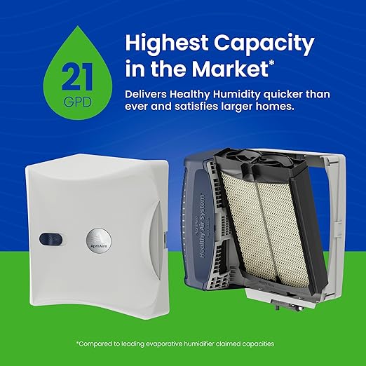 AprilAire 720M Whole-House Fan-Powered Evaporative Humidifier – 21 Gallons Per Day, Water Saving With Manual Control for up to 6,250 Sq. Ft., Part of the AprilAire Healthy Air System - Image 2