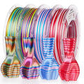 AMOLEN Silk 3D Printer Filament PLA Bundle, Shiny Multicolor Rainbow Filament Pack, Fast Color Change PLA 1.75mm 3D Printing Filament for Most FDM 3D Printer, 200g X 4 Spools by AMOLEN