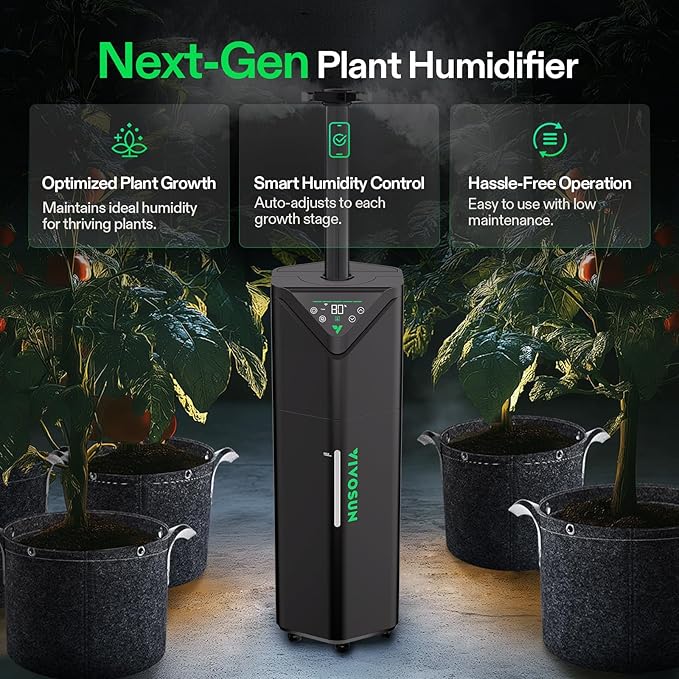 VIVOSUN AeroStream H19 Intelligent Environmental 19L Humidifier with Temp & Humidity Probe, Top Control Panel, Smart Remote Control, Designed Specifically for Use with Grow Tents - Image 2