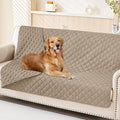 Smiry Waterproof Dog Bed Cover Pet Blanket, Soft Washable Dog Blanket for Furniture Bed Couch Sofa Reversible, Checkered (68"x82", Taupe/Taupe) by Smiry
