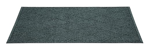 Guardian EcoGuard Diamond Indoor Wiper Floor Mat, Recycled Plactic and Rubber, 3'x4', Charcoal Black - Image 5