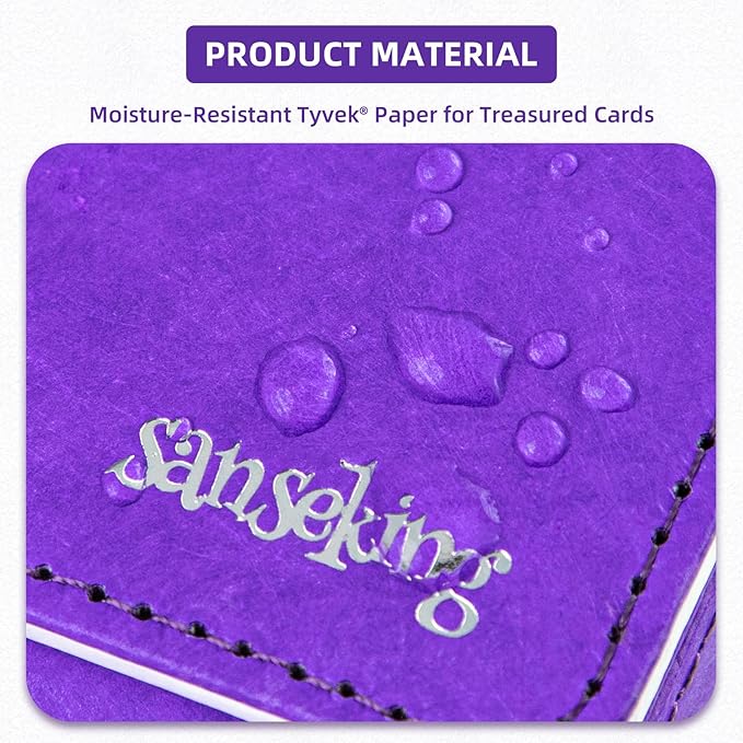 Magic Card Deck Box for MTG Single Deck Card Box fits 100+ TCG Sleeved Cards Tyvek® Paper Card Box Top Loading Card Boxes Magic Gift for MTG TCG CCG (Horizontal,Purple) - Image 3