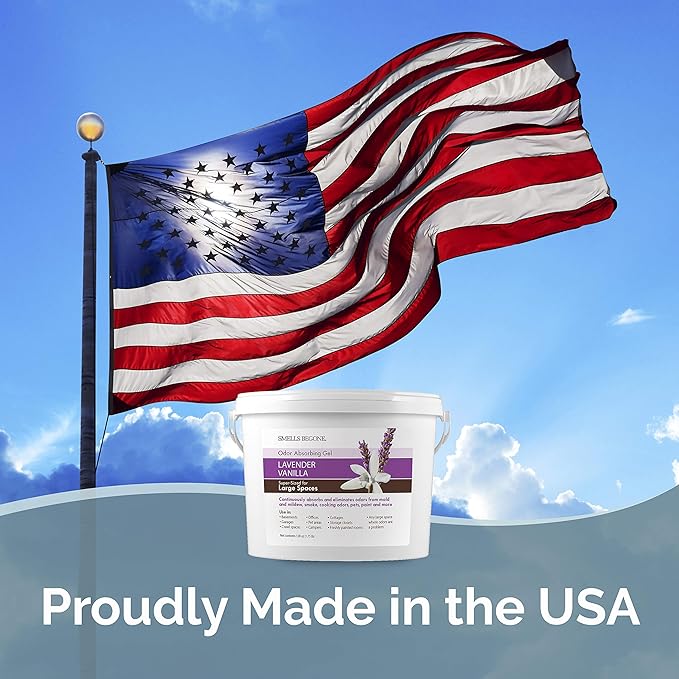 SMELLS BEGONE 1-Gallon Gel Odor Eliminator – High-Capacity, Long-Lasting Absorber for Large Basements, Garages, Workshops & Commercial Areas – Remove Tough Odors with Essential Oils (Lavender Vanilla) - Image 8