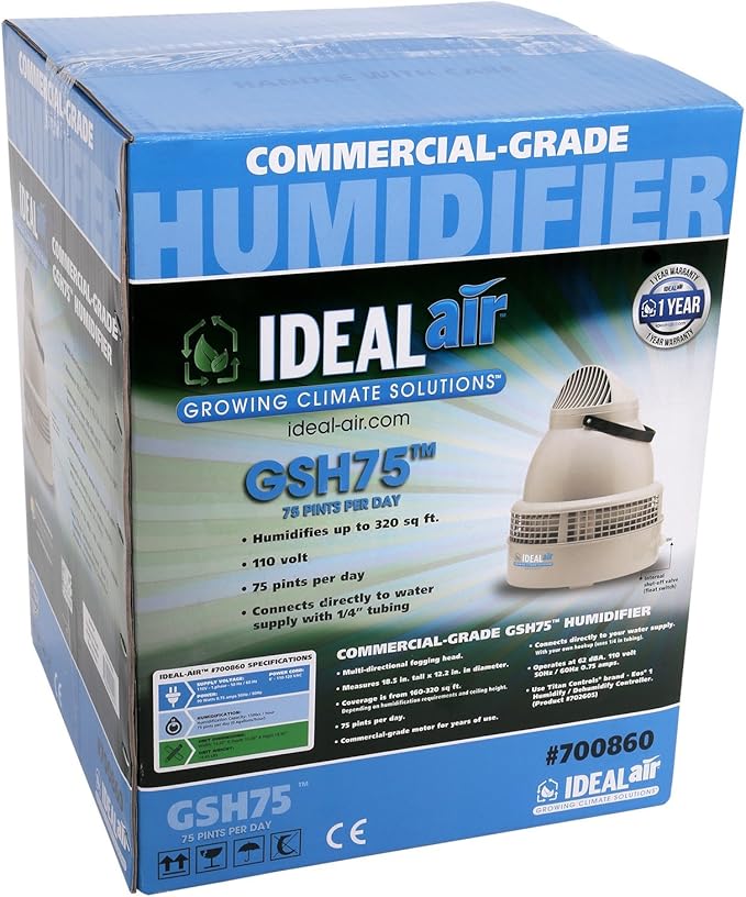 Ideal-Air Commercial Grade Humidifier with Multi-Directional Fogging Head, Indoor Plant Humidifier for Large Rooms, 75 Pints - Image 7