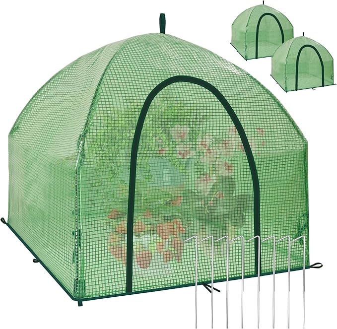 36″*36″*35.5″ Mini Greenhouse Winter Plant Warm Covers - Raised Bed Cover for Seed Starting, Warm Tent Freeze Protection Humidity Domes for Gardening & Winter Shelter and Protecting Plants 2pcs by CHPPEY