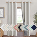 NICETOWN Snowbound Vintage Linen 100% Blackout Curtains for Living Room, Thermal Insulated Curtains 90" Long, Noise Reducing Window Treatment Drapes for Hall Room, 42" Wide Per Panel, Set of 2 by NICETOWN