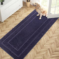PURRUGS Dirt Trapping Door Mat 32" x 70", Non-Slip/Skid Machine Washable Entryway Rug, Dog Doormat, Super Absorbent Welcome Mat for Muddy Wet Shoes and Paws, Midnight Blue by PURRUGS