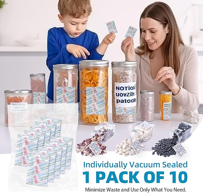 500CC 200 Packs Oxygen Absorbers for Food Storage, Food Grade Oxygen Absorbers, O2 Absorbers Food Grade for Food Storage - Image 5