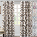 H.VERSAILTEX Blackout Curtains Printed Design 84 Inch Length 2 Panels Set Thermal Insulated Curtains for Bedroom Living Room Geometric Modern Grommet Window Drapes - Taupe and Brown by HVERSAILTEX