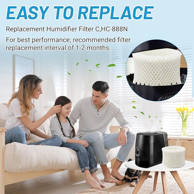 Lemige 6 Pack HC888 Series Filters C Compatible with HC-888, HC-888N, HC-888, HC-888N, HCM-890, HEV-320 Series, for Duracraft DCM-200, DH-890, for Walgreens cool mist humidifiers 890-WGN - Image 6