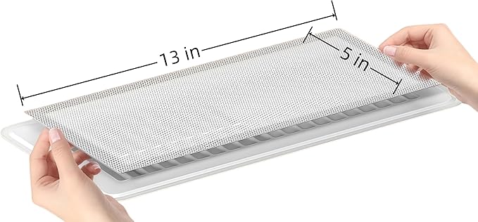 6-Pack White Magnetic Vent Covers 5x13 Inch - Universal Fit for Floor, Wall & Ceiling Registers (5"-6" Width x 13"-14"Length) | High Airflow Mesh Design | Tool-Free Easy Installation - Image 2