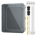 Joinfworld Outdoor Cable Box Enclosure 19.7x15.7x7.9 Waterproof Junction Box Outdoor Clear Nema 4 Electrical Box for WiFi Router Breaker Solar Electronics by Joinfworld