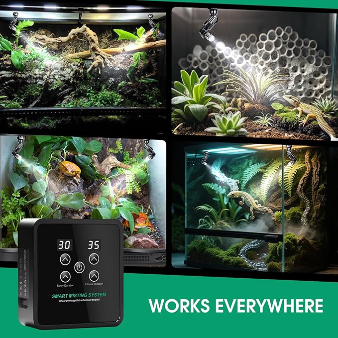 Reptile Mister Humidifier Reptile Mister System with Timer – Auto Terrarium Misting System for Chameleons, Snakes, Frogs, Lizards & Turtles - Image 7