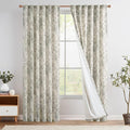 jinchan Lined Linen Blend Curtain Floral Curtains for Living Room 84 Inches Long Grey Peony Flower Printed Curtain Back Tab Farmhouse Patterned Drapes Bedroom Window Curtains Set 2 Panels by JINCHAN