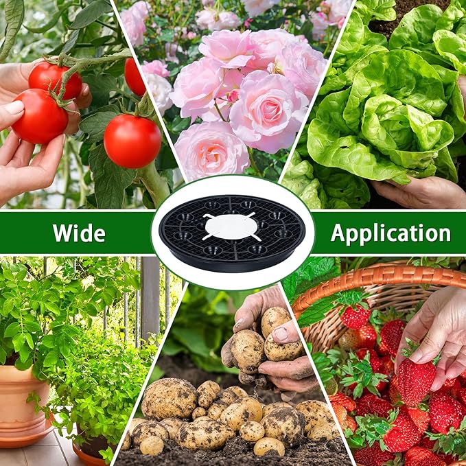 4 Pack 16.5'' Self-Watering Fabric Pot Base - Auto-Irrigation System Plant Saucer for 10 Gallon Fabric Pot, Auto Watering Plant Water Tray Self Watering System for Indoor Greenhouse Grow Tent Garden - Image 8